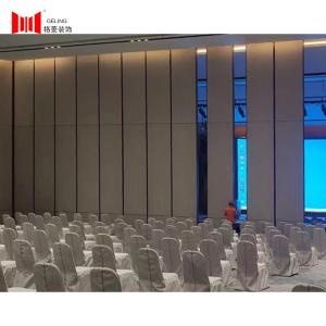 China Fabric Cushion Surface Hotel Folding Partition Wall 130mm Thickness factory