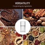Silver 304 Stainless Steel Electric Coffee Grinder Lid Press Button Coffee Bean