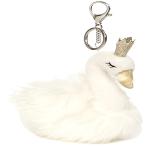 CPSIA Stuffed Swan Princess Flash Key Chain For Girls