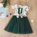 Baby Girl Printed Mesh Dress Summer Sweet Girls Children'S Dress Clothing