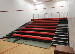 China Sport Facilities Retractable Grandstands Seating HDPE / Upholstery Material factory