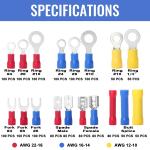 Home Plastic Uninsulated Ring Terminals , Lightweight Non Insulated Ring Lugs