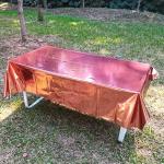 137x274cm Polyester Vinyl Foil Plastic Wedding Tablecloths