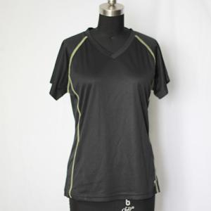 China 92% Polyester 8% Spandex Running Clothes For Women , Quick Dry Cool Running Shirts factory