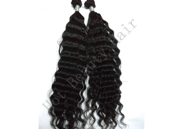 Unprocessed Brazilian Remy Human Hair Extensions , Virgin Deep Wave Hair
