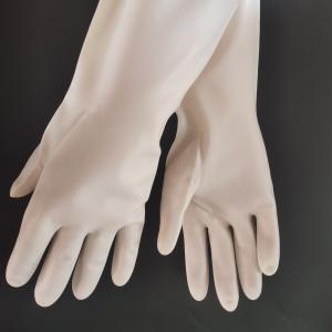 China 13 Mil Nitrile Dishwashing Gloves Restaurant Cleaning Durable White Nitrile Glove factory