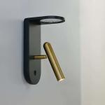 With wall lights adjustable angle bedside reading light bed hotel headboard wall
