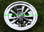 Durable 8 Golf Cart Wheel Covers Easy Installation Deep Dish Shiny Black