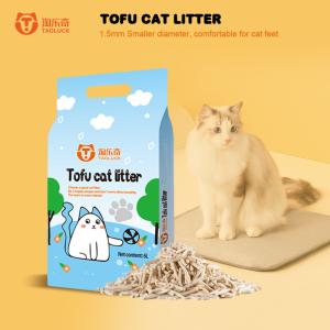 China White Gray Tofu Cat Litter Flushable Clumping Sustainable Cat Litter factory