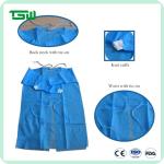 Fluid Resistant 35GSM PE PP Disposable Surgical Isolation Gown