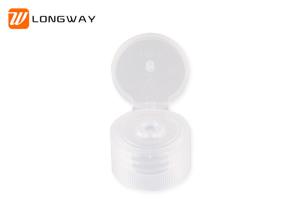 China White Plastic Flip Top Caps , Flip Top Lids For Bottles Customized Logo Printing factory