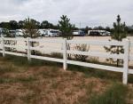 White 3rails PVC Horse Fence Stable Plastic Horse Field Fencing
