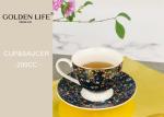 Personalize Floral Cup And Saucer Gift Set Ceramic Flower Pattern Multi Colors