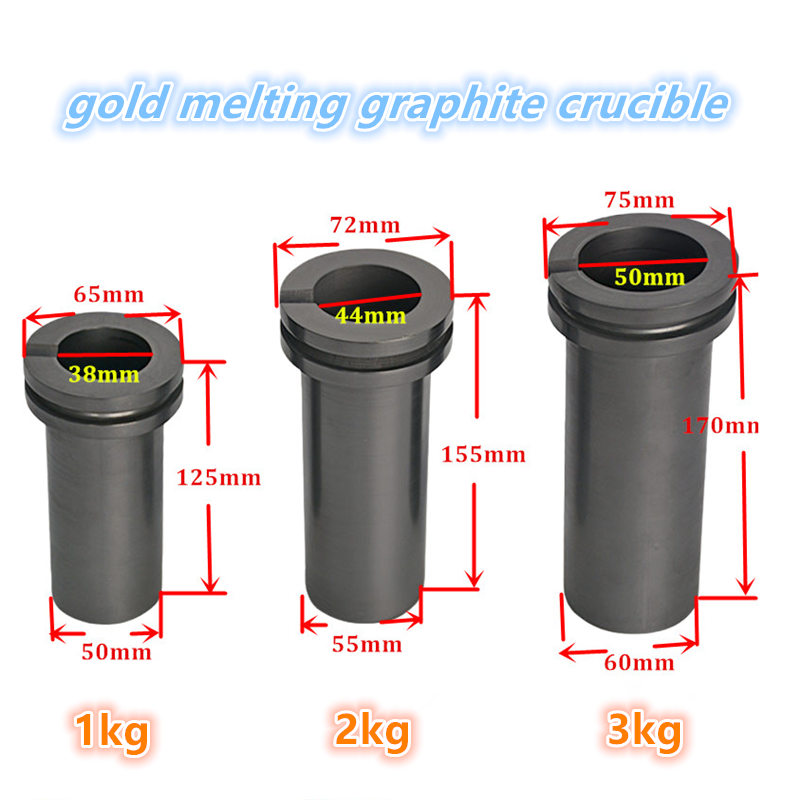 Sales Graphite Crucible for Gold Silver Ingot Casting 1-5KG Durable Melting Crucible