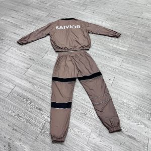 Customized Printing Label Nylon Fabric Windbreaker Jacket Leggings Sweat Pants