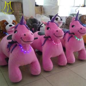 China Hansel amusement park walking plush electric unicorn animal ride for sale factory