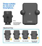 10W Qi Wireless Charging Vehicle Dock Dashboard Wireless Car Vent Charger