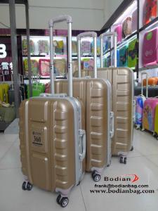 China latest new type abs luggage sets with aluminum frame super light weight factory