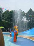 Customized Carp Carton Spray Park Aqua Park Equipment For Children / Kids Fun