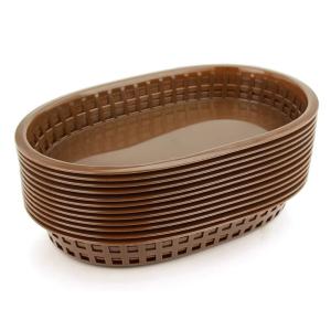 China Foodservice Plastic Fry Fast Food Basket Bread Baskets Oval-Shaped Tray Restaurant Supplies, Deli Serving Bread Basket factory