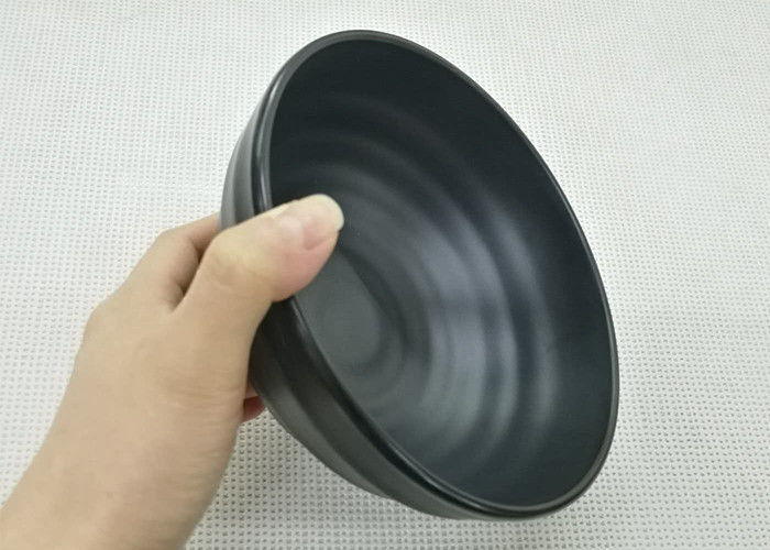 Diameter 16cm Weight 271g Black Color Noodels Bowl Imitation Porcelain Bowl