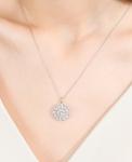 1.0ct 18K Gold Diamond Necklace Womens Dandelion Wish 4.5g