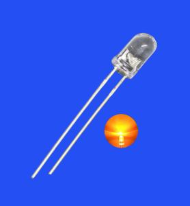 China Flashing LED 5mm 3.0Hz 1/6 Duty Cycle Orange Color 600nm 600-1200mcd Round Clear Lens Dip Blinking LED factory