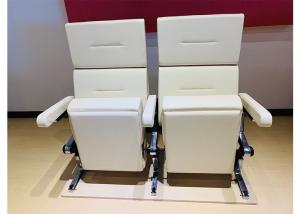 China Polyurethane Foam School Padded Church Chairs With Aluminum Stand factory