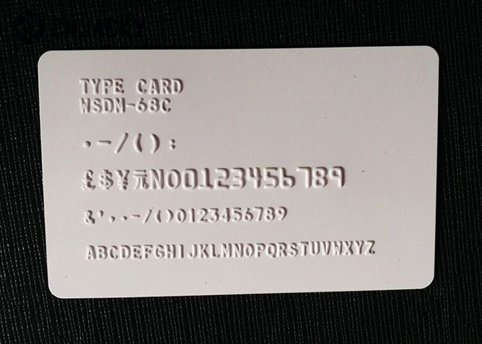 Manual ID Cards Plastic Card Embossing Machine With Russian Code And Engilsh Code