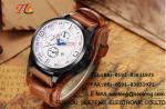 Mature casual business style for men wrist watch with PU leather strap