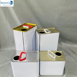 Empty 5L Paint Tin Rectangular Tin Can Small Paint Tins