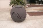 Hand-Woven Brown Cane Obelisk Chair Set For Living Room / Balcony