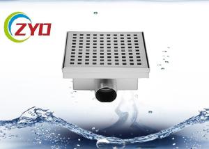 China Brushed Finish Bathroom Floor Drain Push Down Pop Up Type Brass Core factory