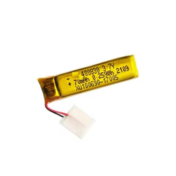 3.7V 70mah 400830 Polymer Rechargeable Battery Lithuim Battery High Discharge