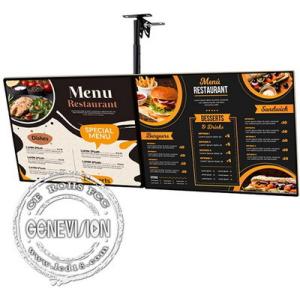 China 43 55 Inch FHD Narrow Bezel Hanging Wall Mount LCD Display Restaurant Menu Screen factory