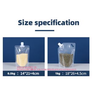 Beer Spout Pouch With Handle Grain Storage Bag With Spout Large Capacity Liquid