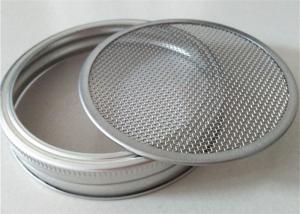 China 86mm Stainless Steel Mason Jar Lids Round / Square Shape For Filtration factory