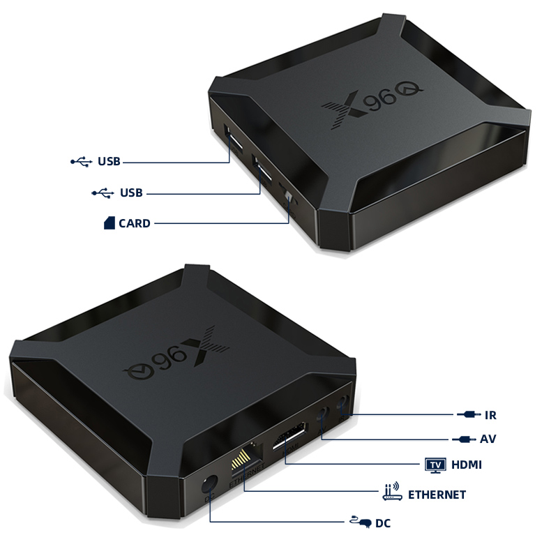 Lifetime Free X96Q 4K Xxx.xxx Video TV Box TOP 1 Hot Selling Android World Stream Allwinner H313 2GB 16GB 2.4G WIFI Set Top Box