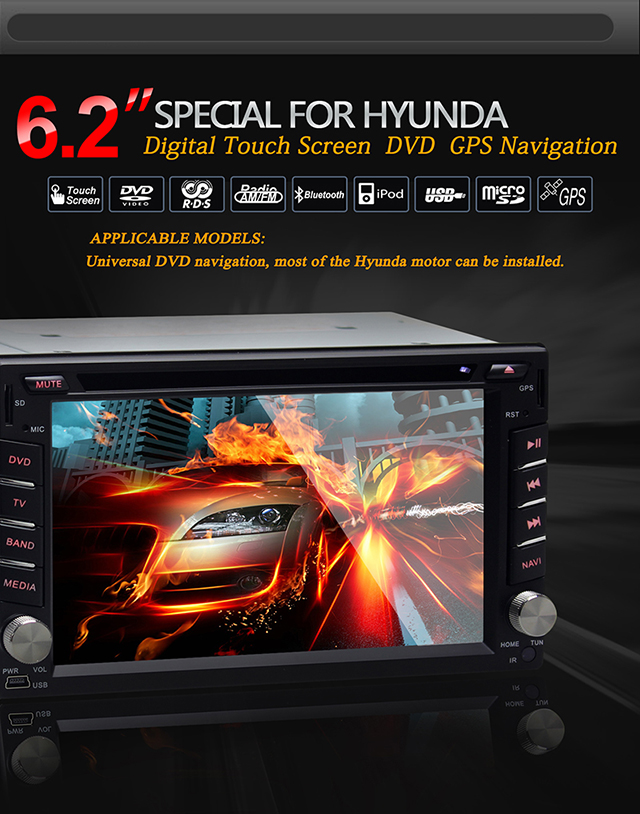 Ouchuangbo Auto Multimedia Stereo Radio DVD Player for Hyundai Terracan /Matrix /Tiburon GPS Nav iPod OCB-2822B