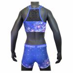 Stylish Sportswear Cheer Dance Clothes Royal Blue Sublimation Printing
