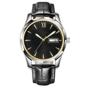 China Luminous Luxury Automatic Watches Men OEM Waterproof Leather Watch factory