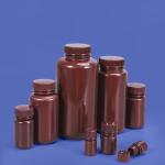 Customized Chemical Resistant Wide Mouth Brown HDPE / PP Plastic Bottle for