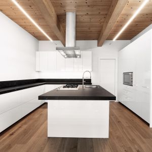 White Gloss Acrylic U Shaped Kitchen Modern Cabinet Set Modular