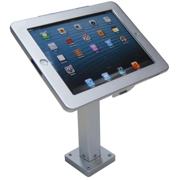 COMER restaurant table anti-theft locking display kiosk for tablet ipad in shop,