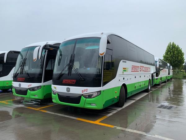 Used Zhongtong Bus LCK6128 New Bus 56 Seats double Doors Big Compartment Rear