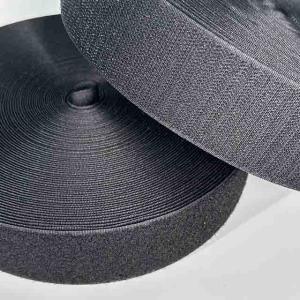 China OEM Heavy Duty Hook And Loop Black 25m Velcro Strips For Fabric factory