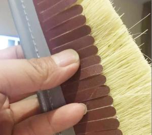 China Custom Sisal Sandpaper Strip Brush Wood Polishing Brush For Industrial factory