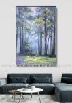 Abstract Landscape Modern Art Oil Painting For Living Room Forest Tree Painting