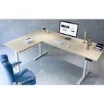 60 72 Inch L Shape Recording Studio Table Workstation Triple Motor Height