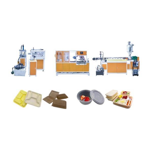 biodegradable thermoforming machine, plastic food container making machine, thermocol eco-friendly box plate making machine